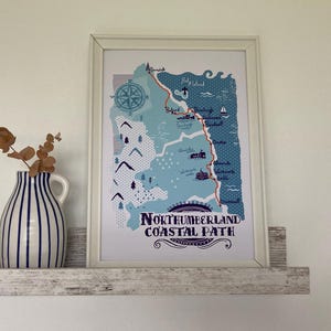 Impression de la carte du sentier côtier du Northumberland