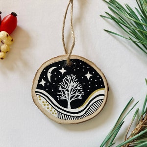 Sycamore Gap hand painted Christmas Tree Decoration