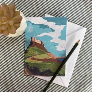 Biglietto di auguri del castello di Lindisfarne