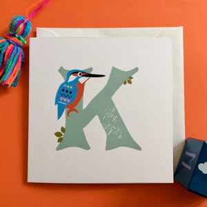 Cartes de vœux alphabet animal K-T