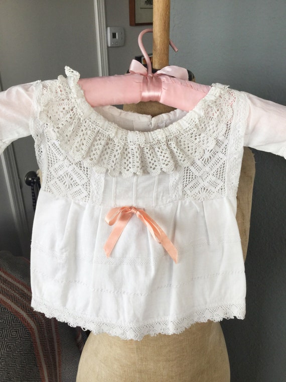 FRENCH VICTORIAN Baby Doll GOWN Dress Summer White