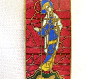 Mary's enamel pin catholic parish of the city of Le mans France Christian / catholic jewelry Free shipping