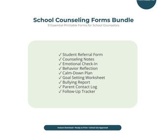 Paquete de formularios de orientación escolar