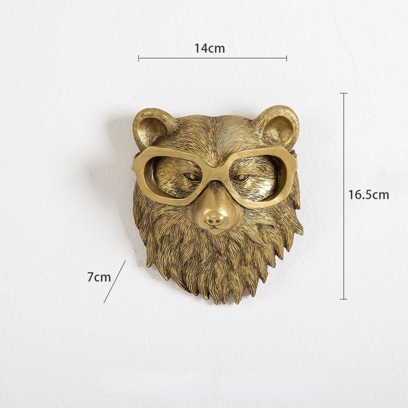 Bronze Animal Figurines, Bronze Deer Head, Background Wall Figurines