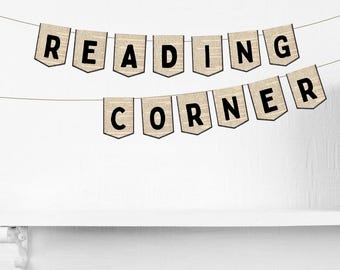 Druckbare Girlande für die Leseecke (Digitaler Download) Druckbares Buchseitenbanner (Nur PDF)
