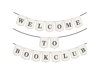 Printable Welcome to Book Club Banner: Buchseiten-Girlande (Digitaler Download)