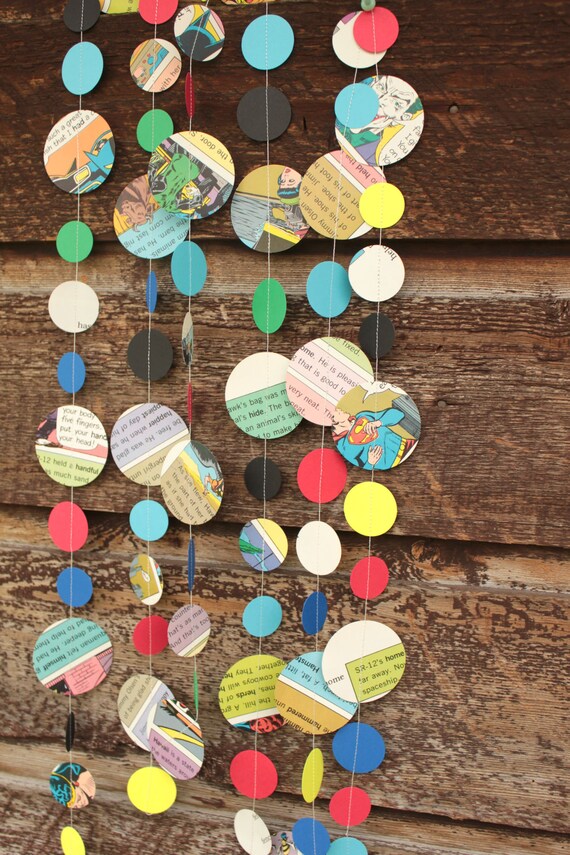 Super Hero Party Decorations Paper Garlands Superhero Party Etsy