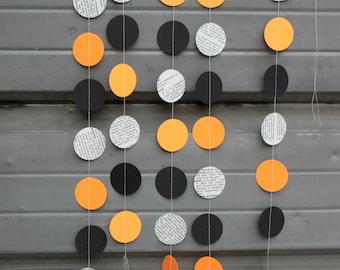 Party Decorations, Halloween Decor, Dot Garland, Halloween Garlands, 10 feet long - made to order