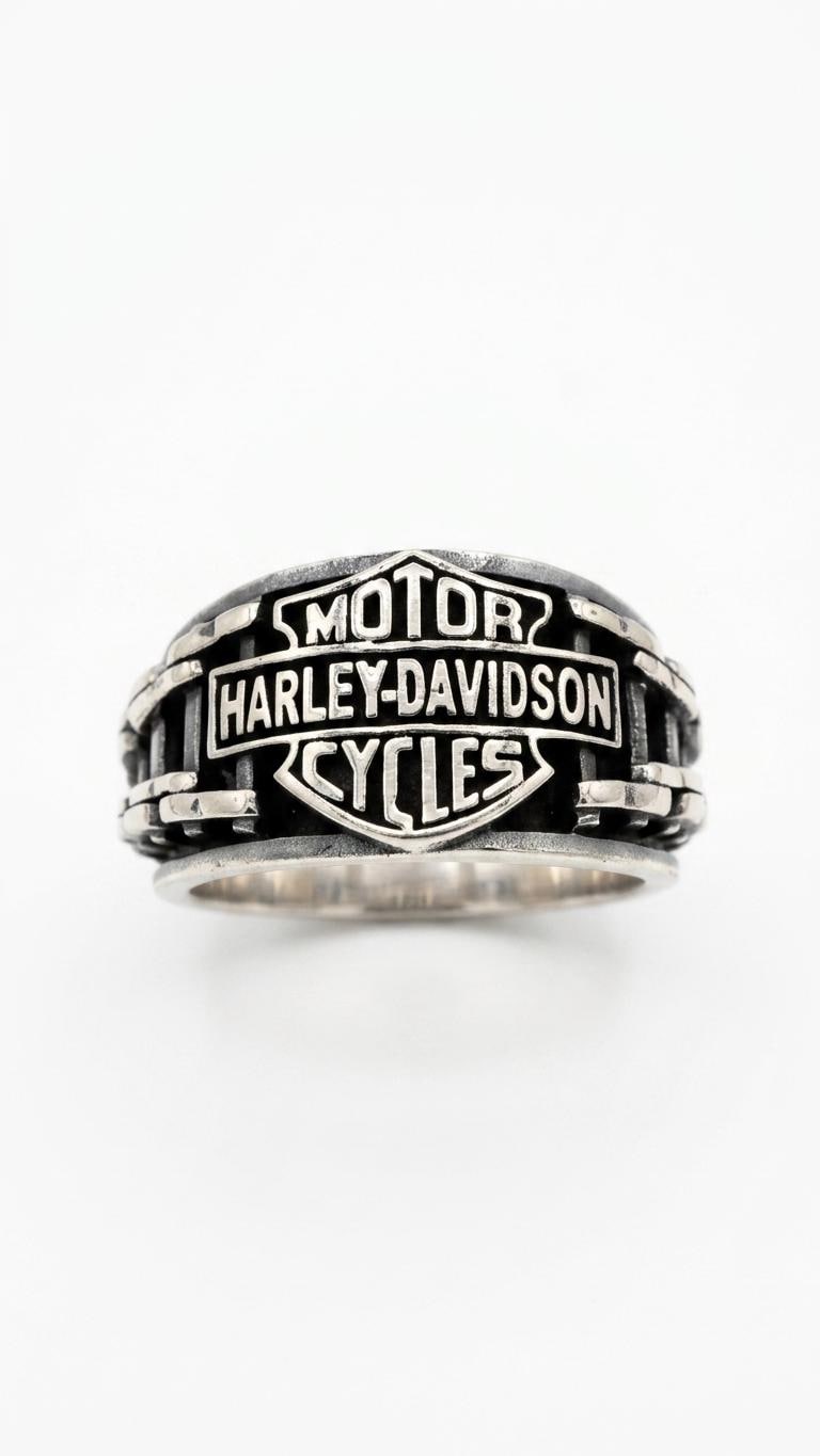 Sterling Silver Harley Davidson Rings - Etsy