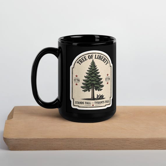 Tree of Liberty Coffee Mug - Glossy Ceramic, Everyday Use