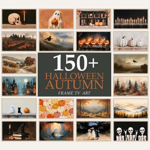 150+ Fall & Halloween Frame TV Art | Spooky Autumn Decor, Vintage Ghost Witch Pumpkin Oil Paintings (Digital Download)