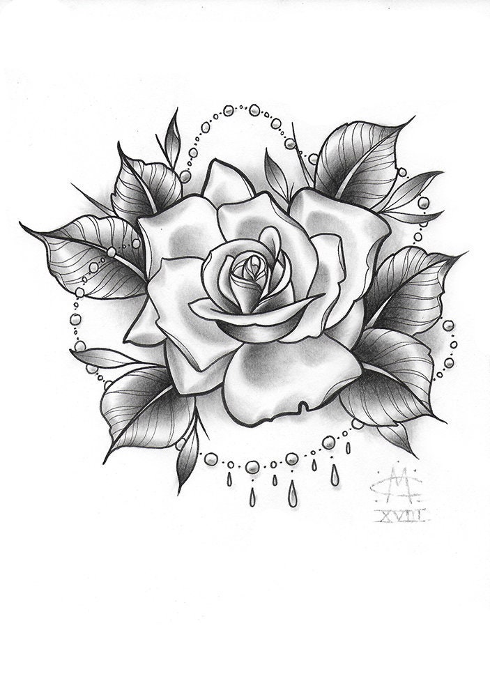 Rose Dessin Tatoo Samaris Williams