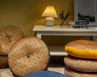 Almofada de chão, almofada de meditação, almofada redonda, almofada tatami, almofada para assento no chão, decoração japonesa, almofada de leitura, almofada de ioga, almofada para assento