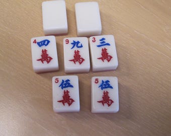 Large bulkymahjong tiles pink and white