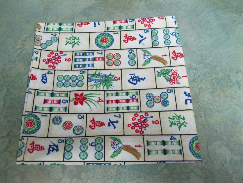 Mahjong design napkins Etsy