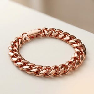 Copper Bracelet Set, Heavy Link Pure Jewelry in Multiple Sizes