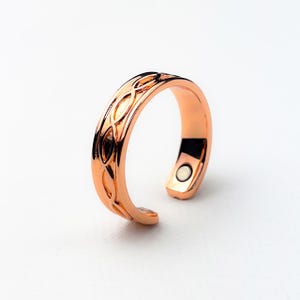 Pure Copper Ring, Adjustable Magnetic Therapy for Men & Women