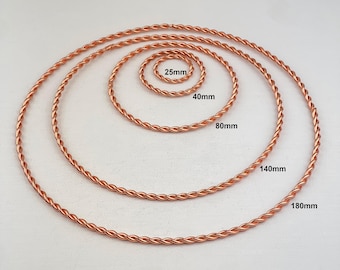 100% Pure Copper Tensor Ring | Handcrafted Twisted Copper | Healing Energy