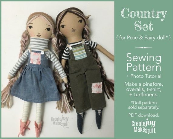 For Pixie Doll Country Clothing Sewing Pattern and Tutorial - Etsy