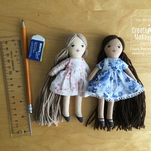 Pocket Doll Sewing Pattern : Mini Rag Doll Pattern image 7