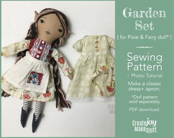 Garden Clothing Sewing Pattern : for Pixie and Fairy Rag Doll