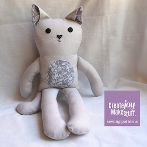 13&quot; Cat Doll Sewing Pattern : Rag Doll Pattern