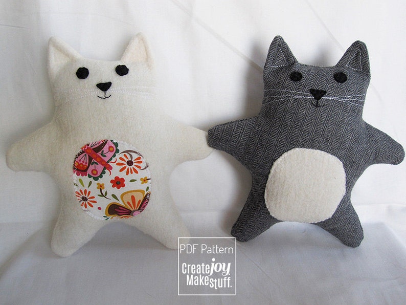 Soft Baby Cat Sewing Pattern : a softie doll pattern image 5