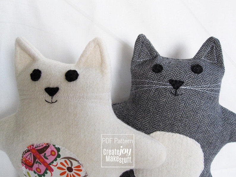 Soft Baby Cat Sewing Pattern : a softie doll pattern image 4