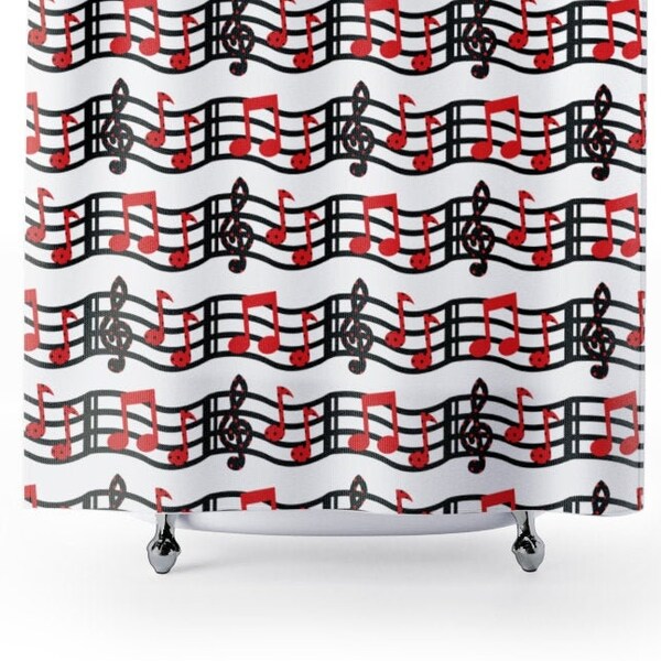 Music Shower Curtain Etsy