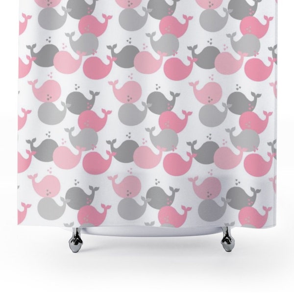 Whale Shower Curtain Etsy
