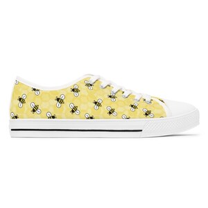 Yellow Bumble Bee Honey Comb Women's Low Top Lace Sneakers - Etsy Finland