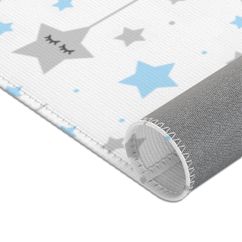 STAR NURSERY RUG Baby Boy Blue Twinkle Little Sleepy Eyes Etsy