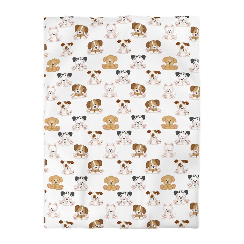 Puppy Dog Duvet Cover Kids Bed Bedspread Cover Quilt Blanket Etsy