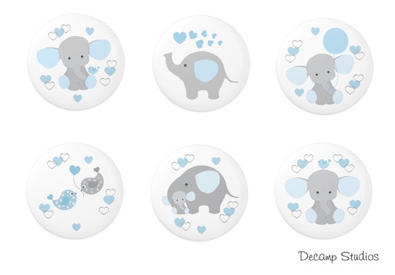 Baby Nursery Knob Boy Dresser Drawer Ceramic Pulls Blue Etsy