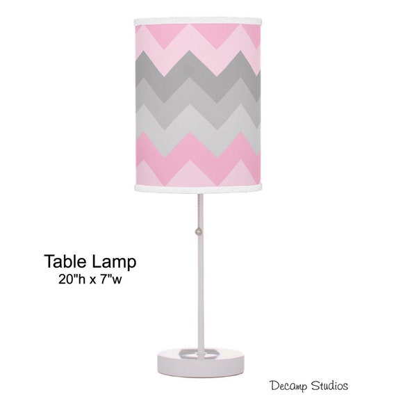Pink Chevron Lamp Girl Nursery Night Light Lampshade Room Etsy Pink Chevron Lamp Girl Nursery Night Light Lampshade Room Etsy
