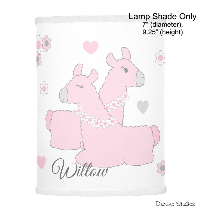 LLAMA BABY LAMP Pink Girl Nursery Decor | Etsy