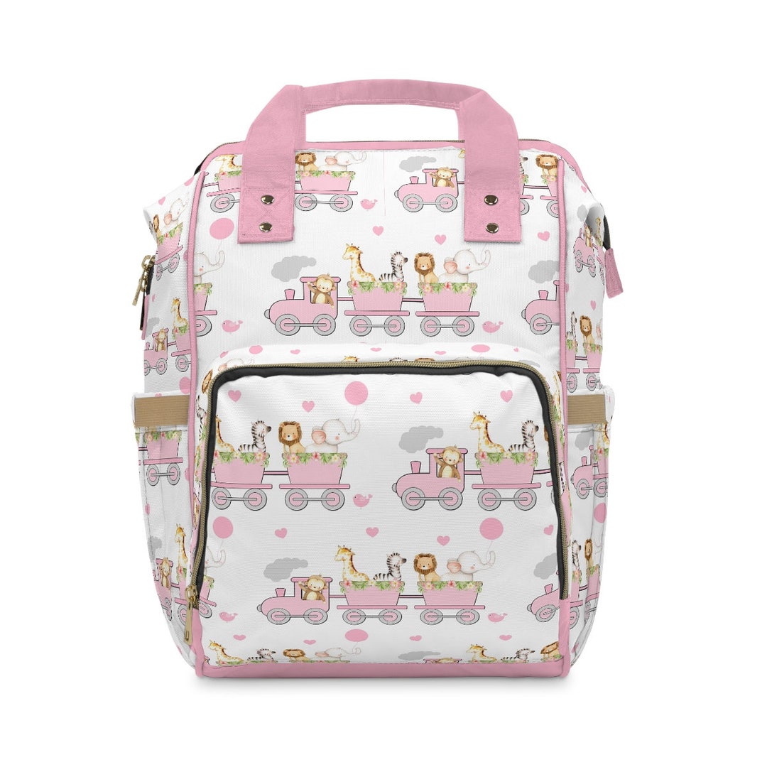 Baby Girl Diaper Backpack Bottle Bag Tote Safari Jungle Etsy