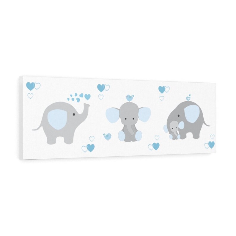 Safari Jungle Animals Nursery Blue Elephant Blowing Hearts Etsy