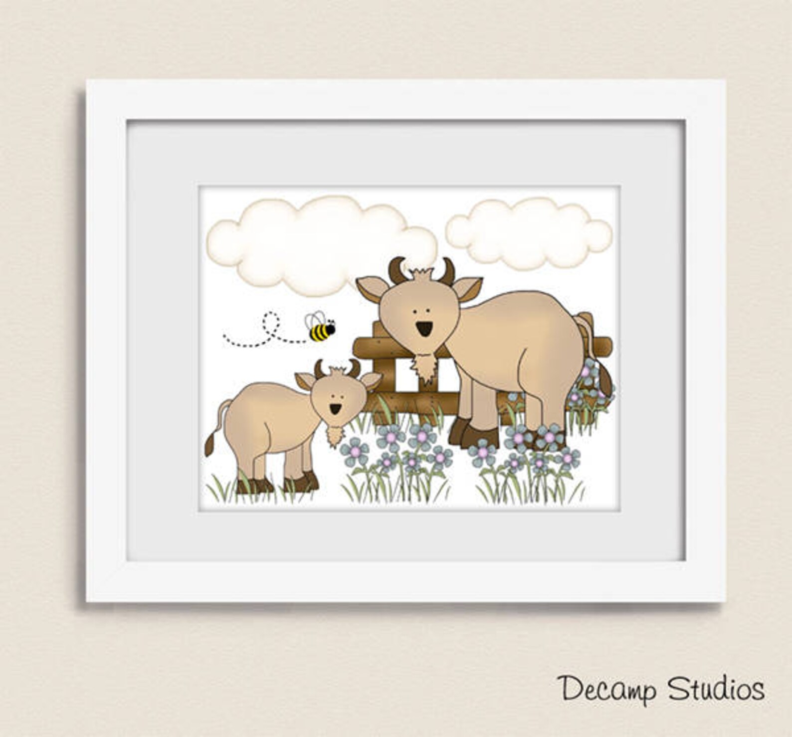 FARM ANIMAL PRINTS Kids Wall Art Decor Etsy