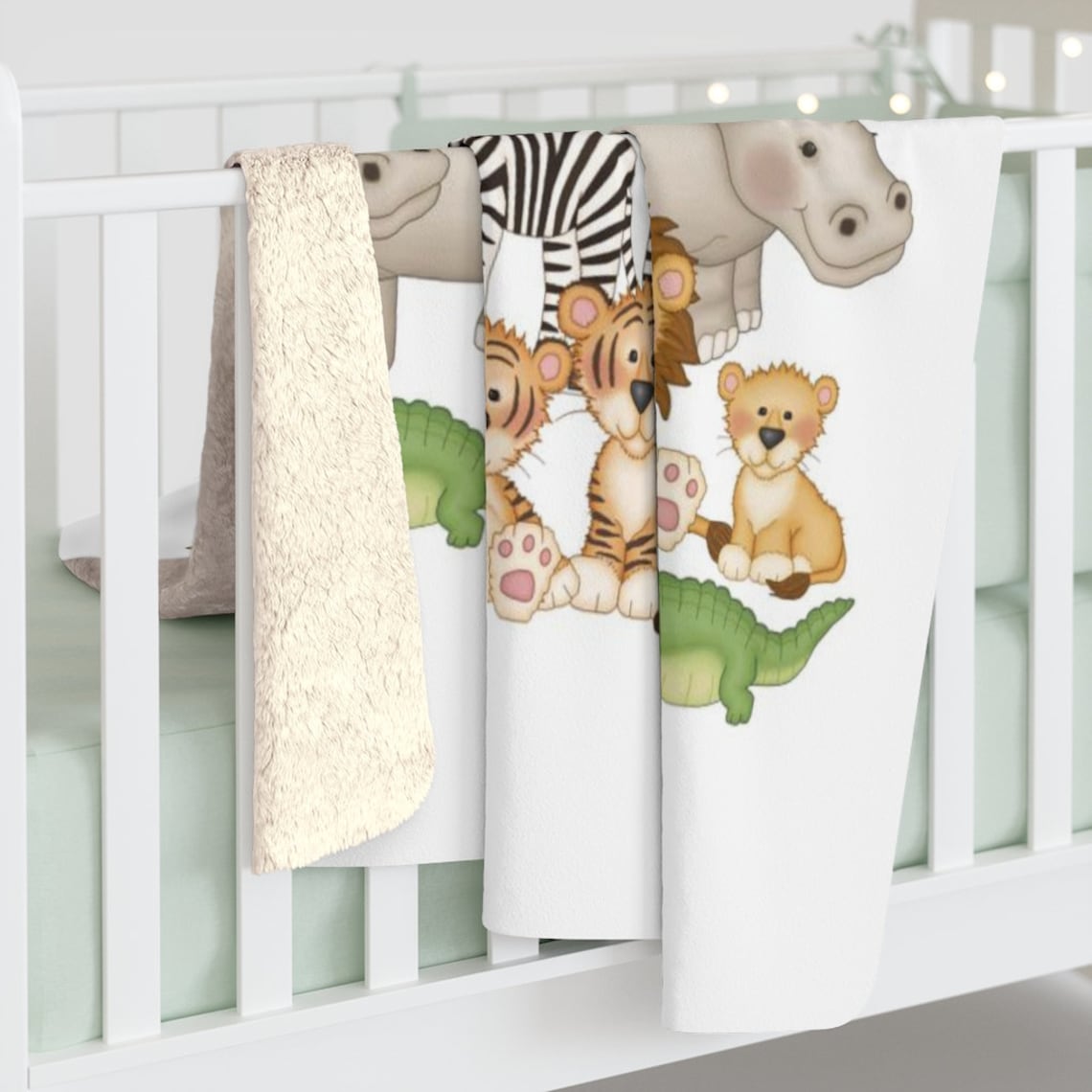 safari themed nursery blanket