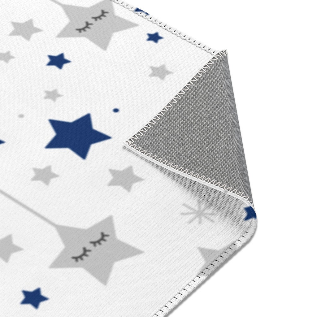STAR NURSERY RUG Baby Boy Navy Blue Decor Etsy