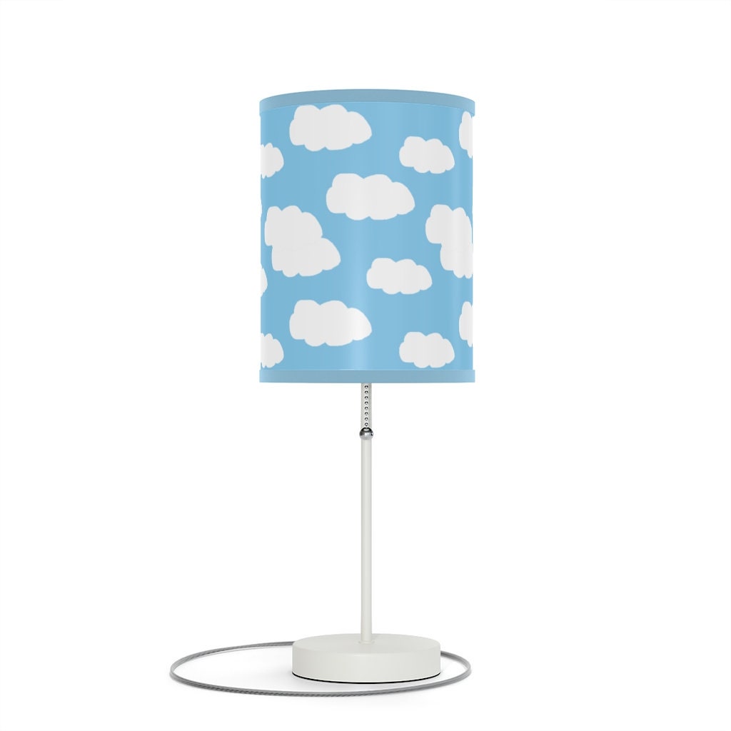 Blue Clouds Sky Nursery Table Desk Lamp Lampshade Night Light Etsy