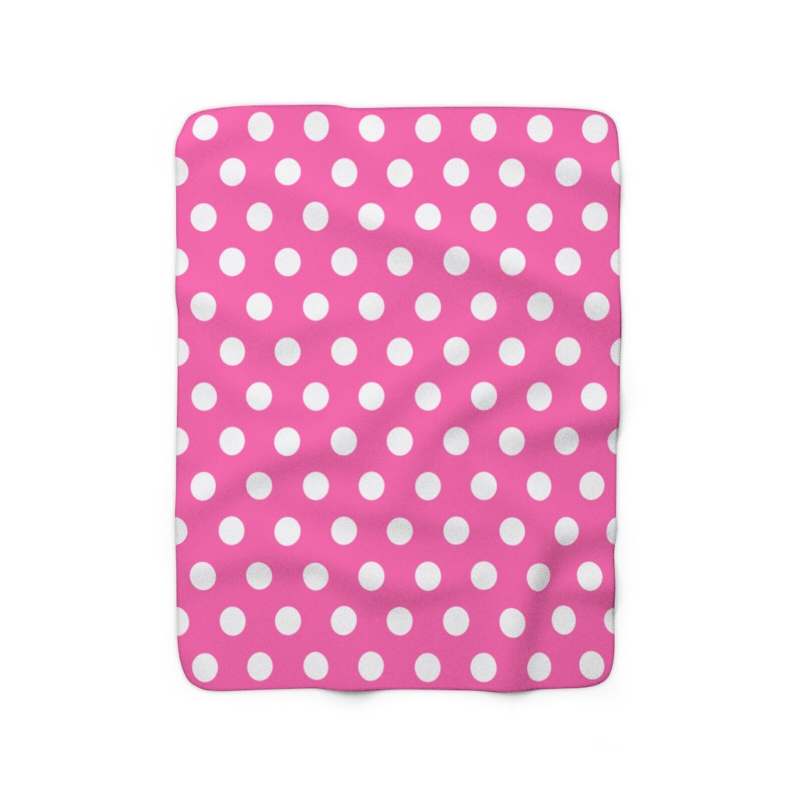 Hot Pink Polka Dots Throw Blanket Baby Girl Nursery Bedding Etsy