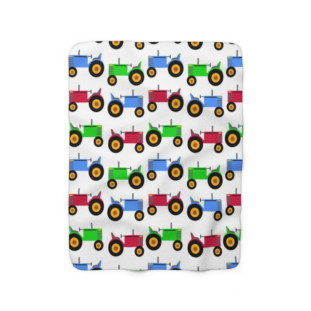 FARM TRACTOR BLANKET Baby Boy Nursery Crib Bedding Kids Etsy