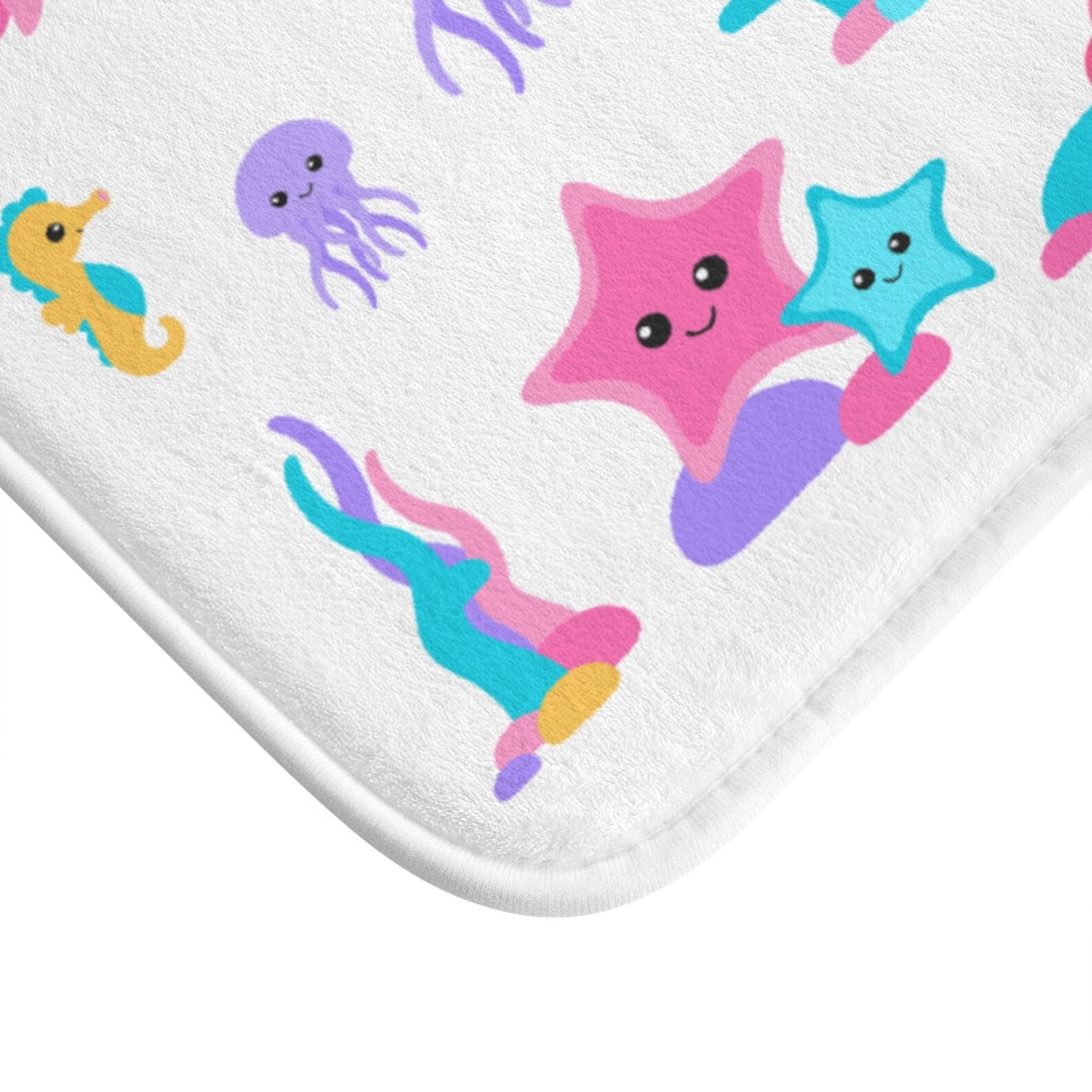 SEA LIFE BATH Mat Girls Bathroom Room Decor Etsy