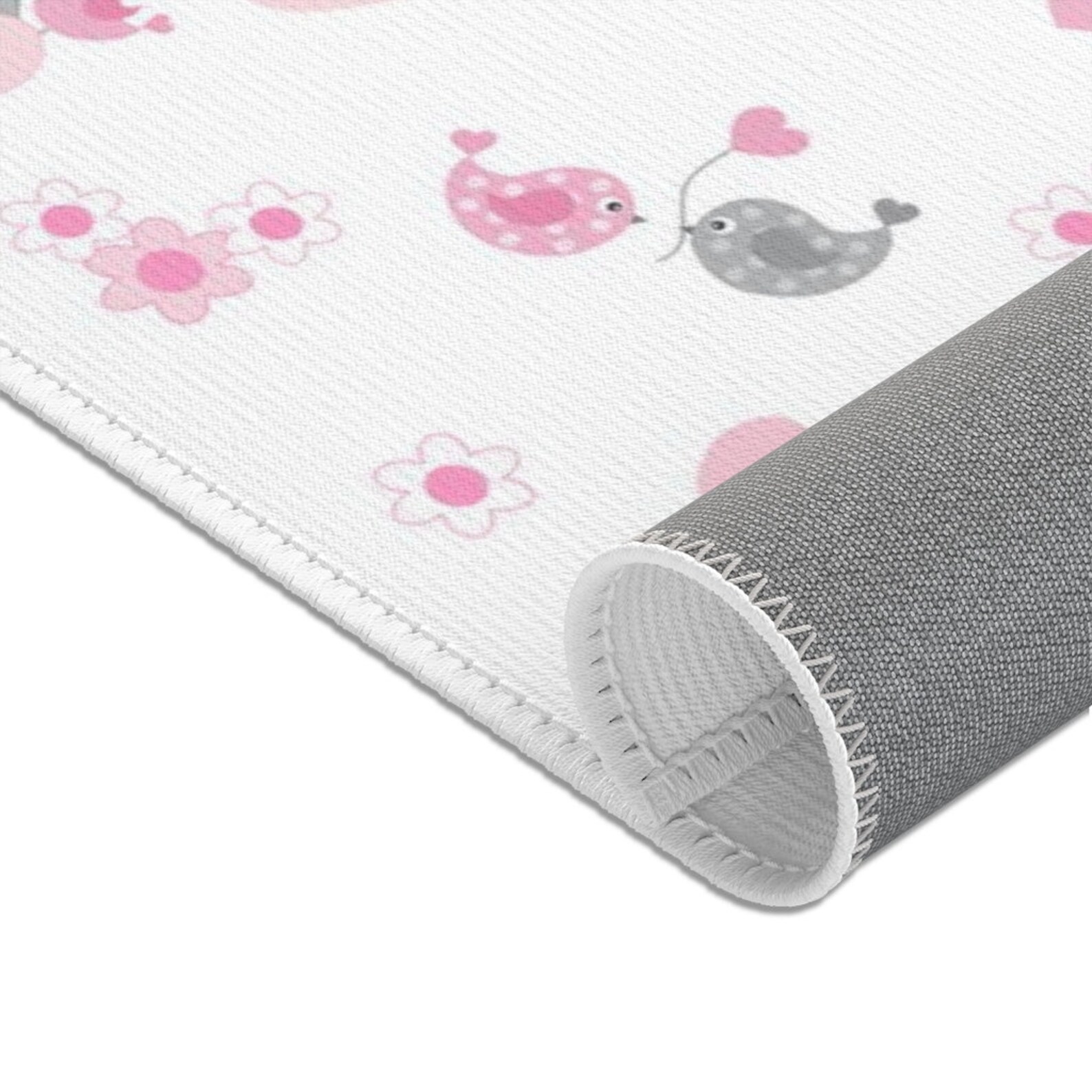Pink Gray Elephant Nursery Area Rug Baby Girl Play Mat Safari Etsy