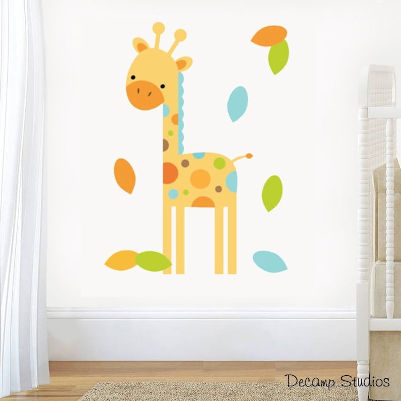 Safari Animal Nursery Jeep Decal Neutral Baby Wall Art Mural Stickers Kids Room