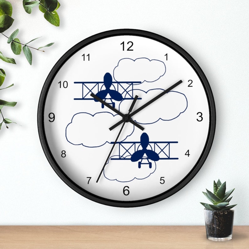 VINTAGE AIRPLANE CLOCK Boy Nursery Kids Room Wall Decor | Etsy