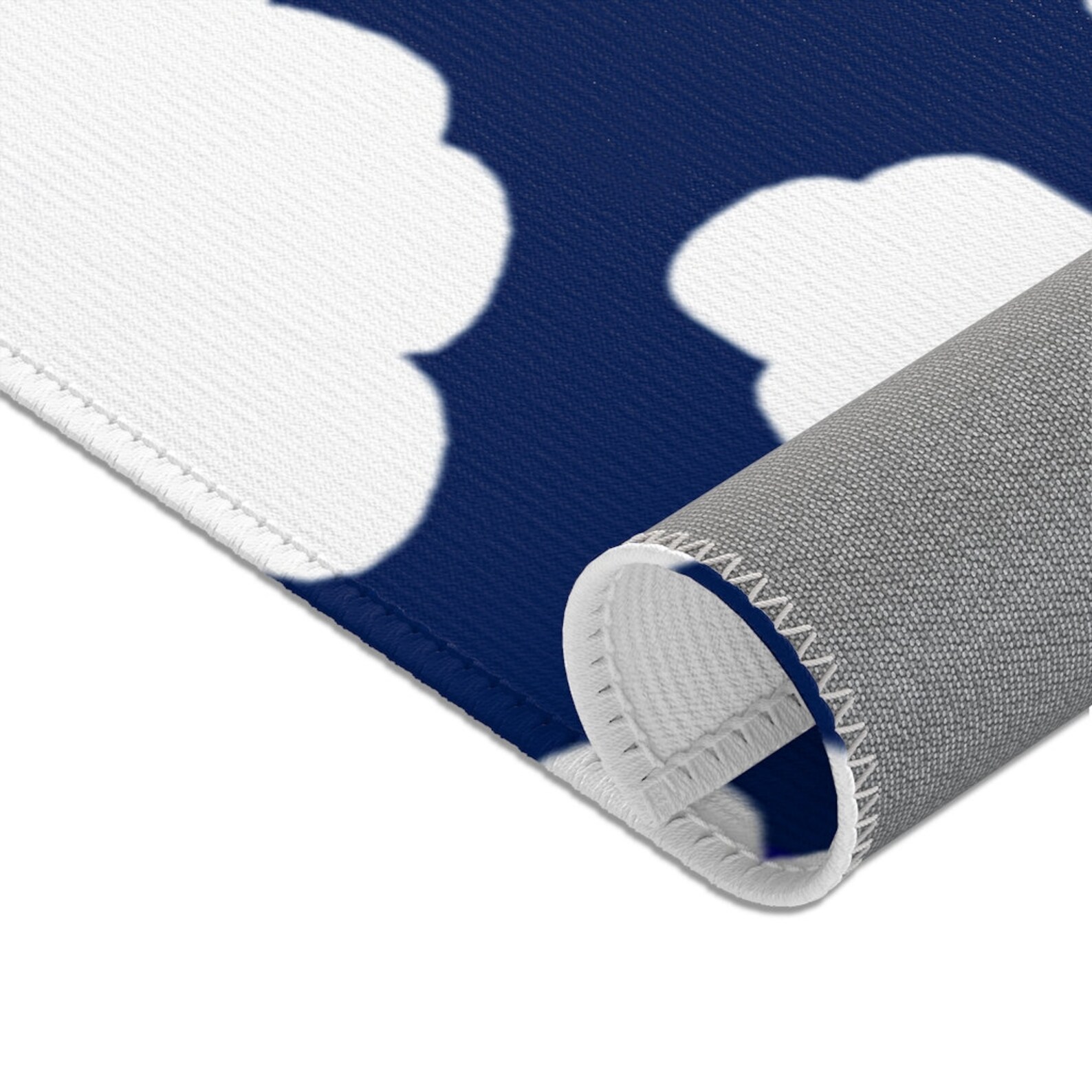 CLOUD NURSERY RUG Navy Blue Baby Boy Decor Etsy