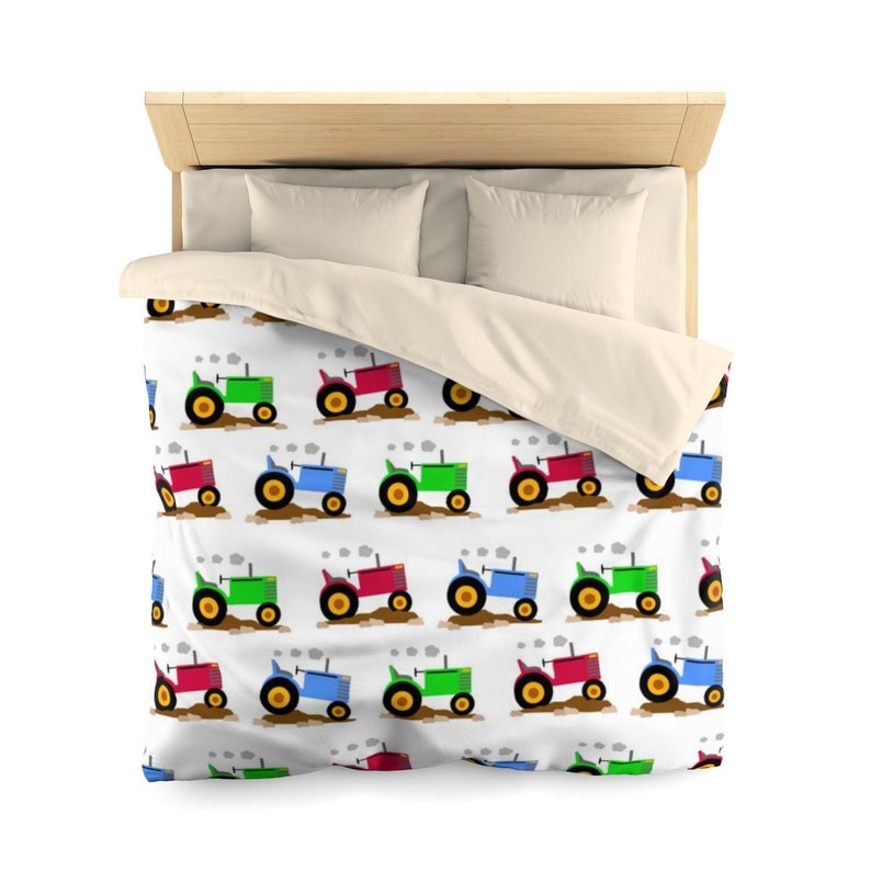 TRACTOR FARM BEDDING Decor Boys Duvet Cover Toddler Room Kids Etsy